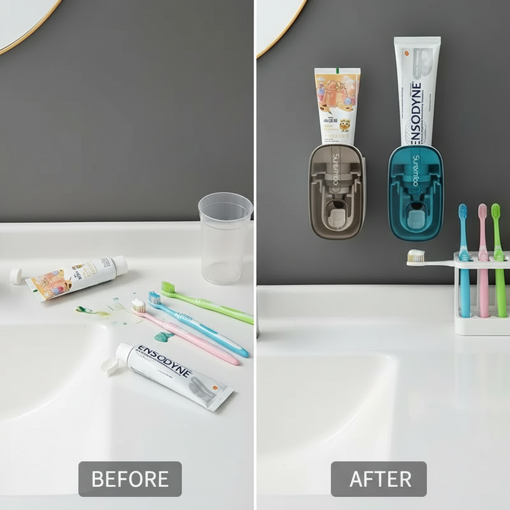 Distributeur Dentifrice Mural 1/2PCS